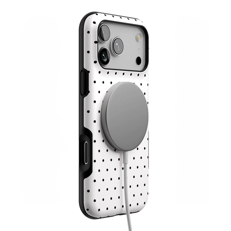 On the Dot | White Polka Dot Case