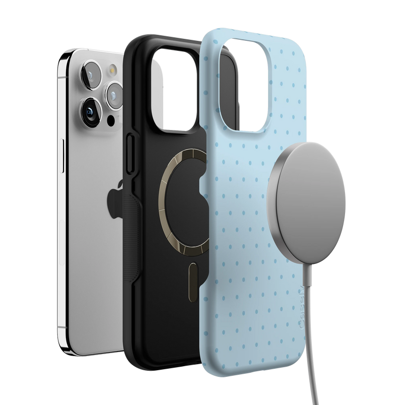 On the Dot | Blue Monochrome Polka Dot Case