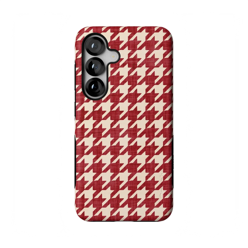Scarlet Stitch | Red Houndstooth Case