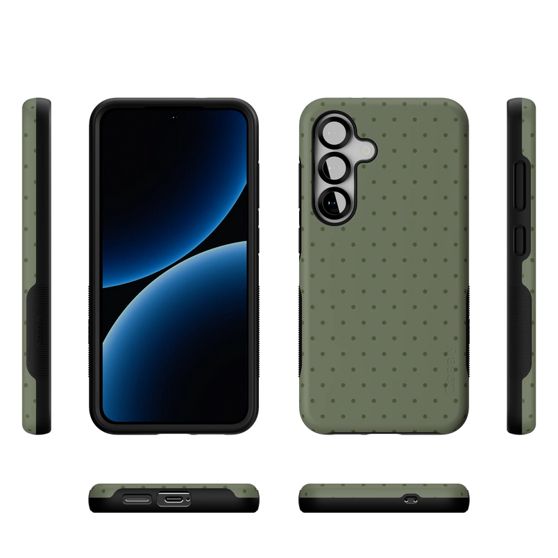 On the Dot | Olive Green Polka Dot Case