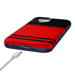 Storm Warning | Black & Red Stripes Case