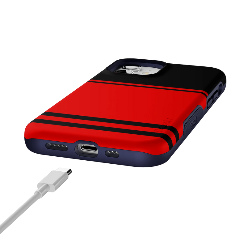 Storm Warning | Black & Red Stripes Case