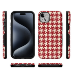 Scarlet Stitch | Red Houndstooth Case