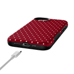 On the Dot | Maroon Polka Dot Case