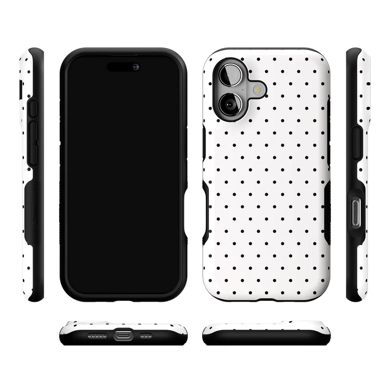 On the Dot | White Polka Dot Case