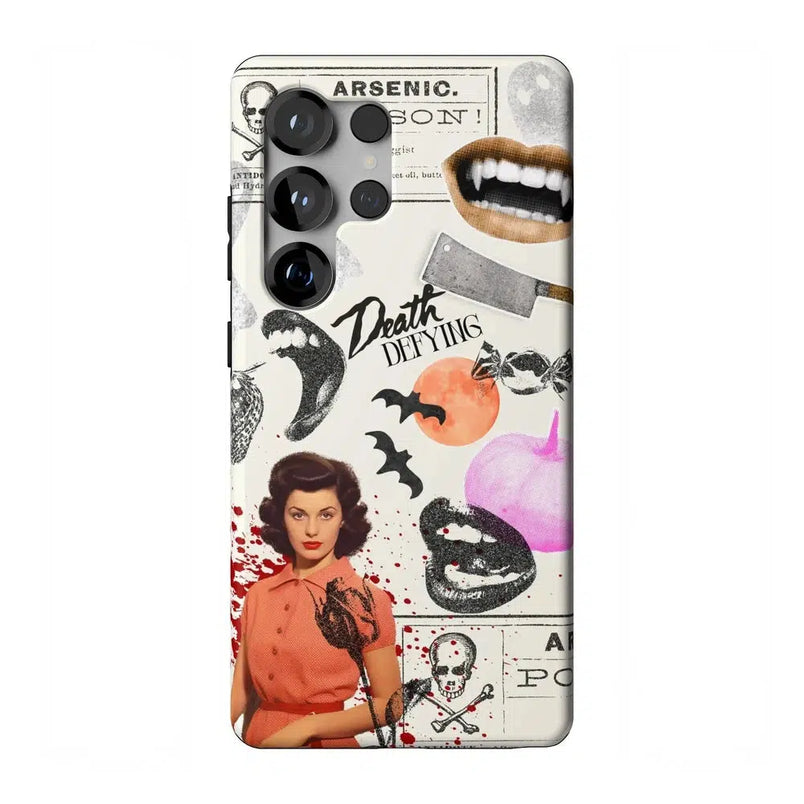 If You Dare | Horror Collage Case Phone Case Casetry Essential + MagSafe® Galaxy S25 Ultra