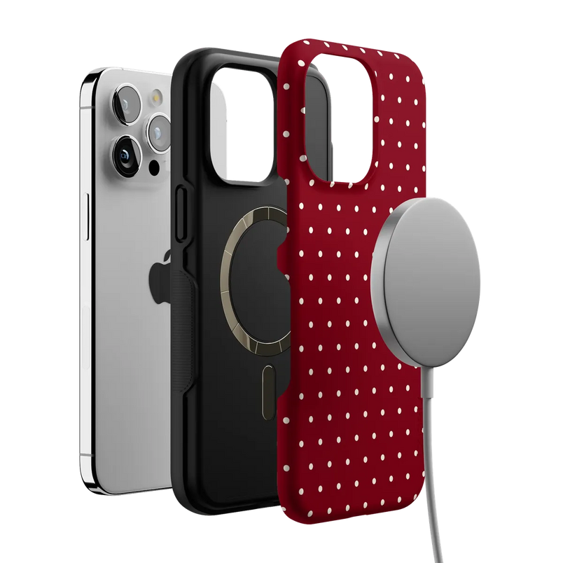 On the Dot | Maroon Polka Dot Case