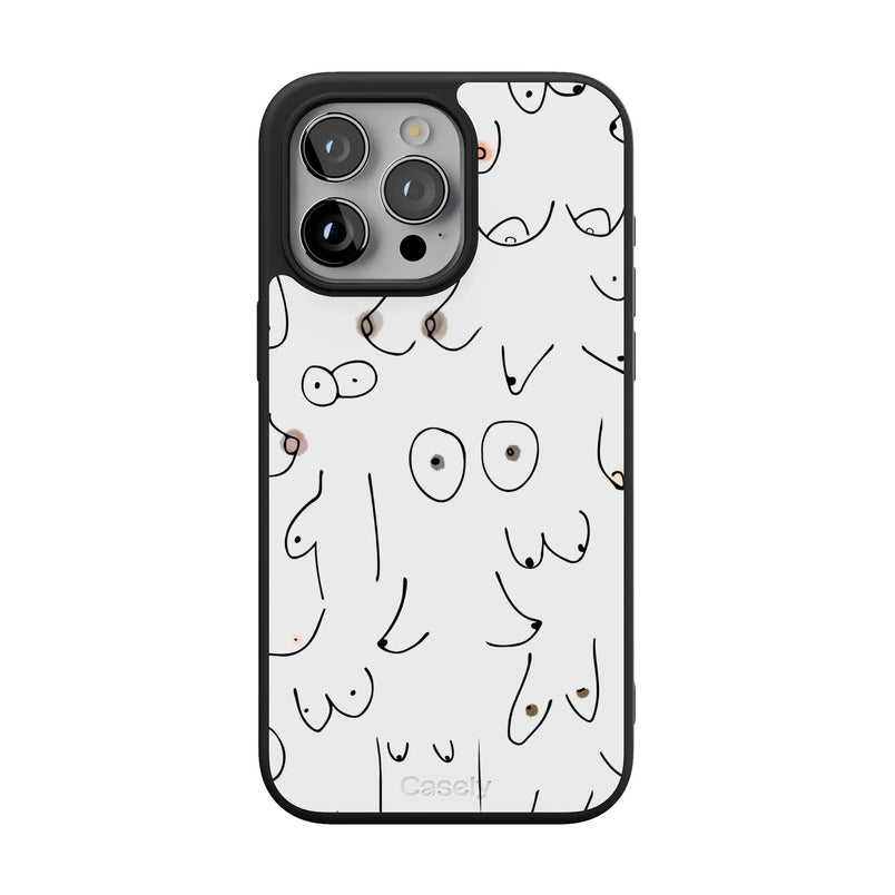 I'm With Her | Black & White Boobs Case iPhone Case get.casely Align + MagSafe® iPhone 13 Pro 