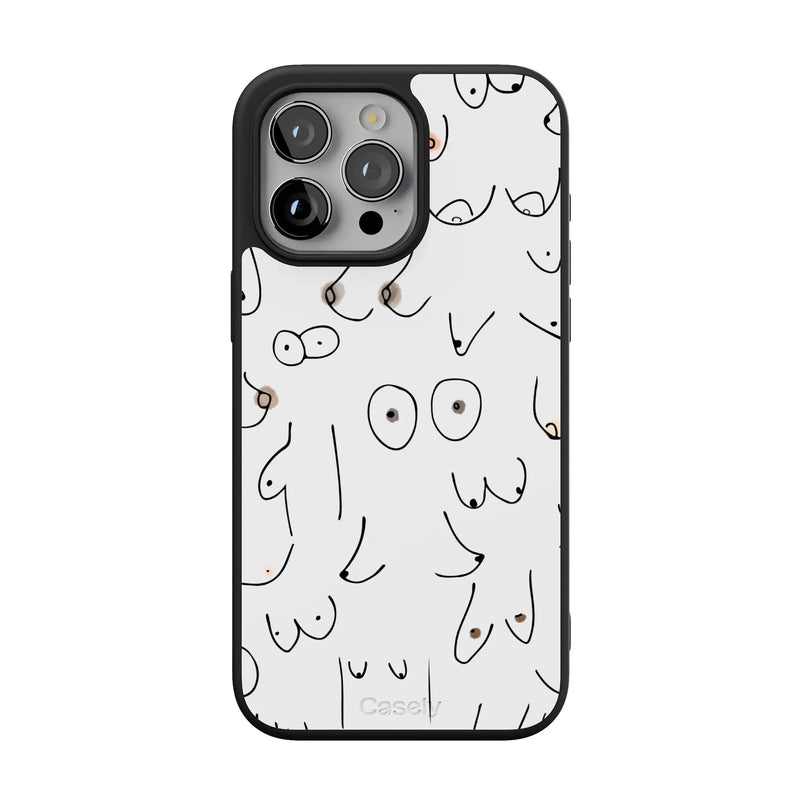 I'm With Her | Black & White Boobs Case iPhone Case get.casely Align + MagSafe® iPhone 15 Pro 