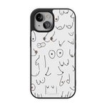 I'm With Her | Black & White Boobs Case iPhone Case get.casely Align + MagSafe® iPhone 15 