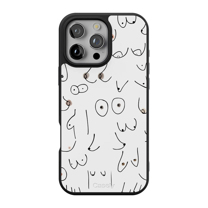 I'm With Her | Black & White Boobs Case iPhone Case get.casely Align + MagSafe® iPhone 16 Pro Max 