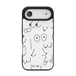 I'm With Her | Black & White Boobs Case iPhone Case get.casely Align + MagSafe® iPhone 17 Air 