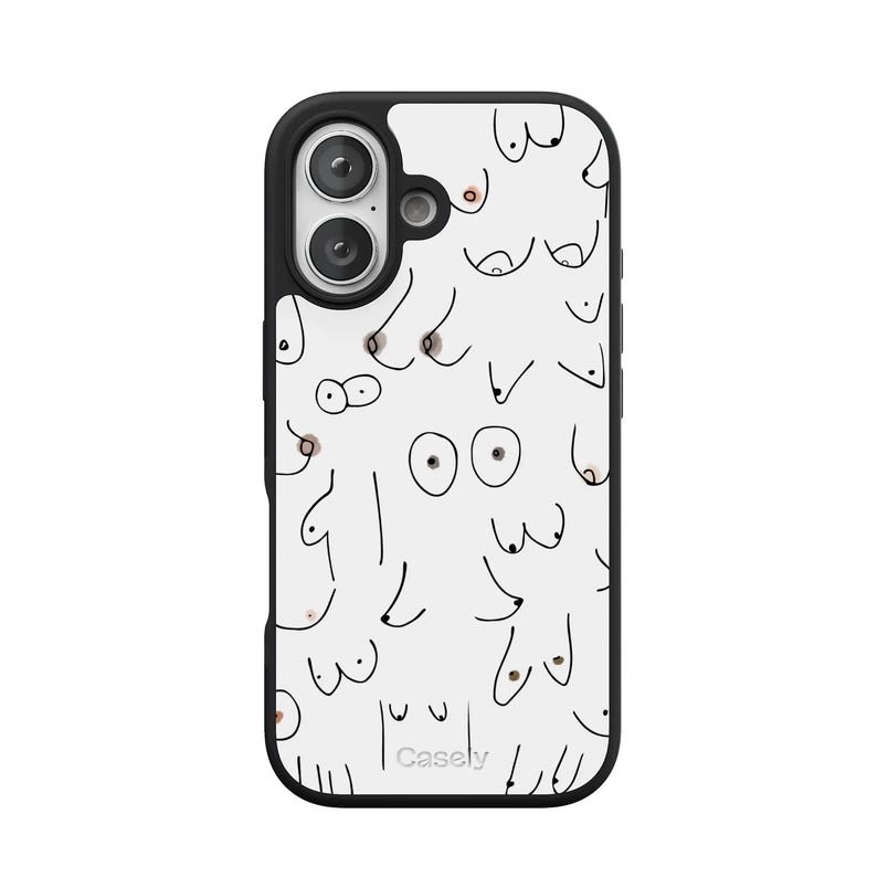 I'm With Her | Black & White Boobs Case iPhone Case get.casely Align + MagSafe® iPhone 17 