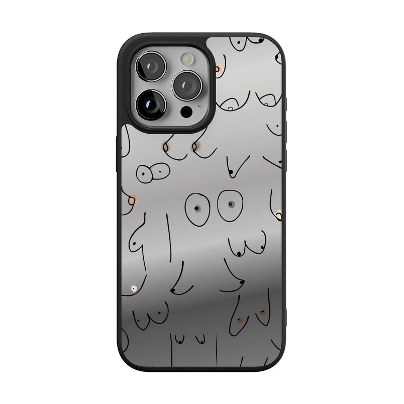 I'm With Her | Black & White Boobs Case iPhone Case get.casely Align Reflect + MagSafe® iPhone 15 Pro Max 