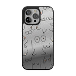 I'm With Her | Black & White Boobs Case iPhone Case get.casely Align Reflect + MagSafe® iPhone 15 Pro Max 