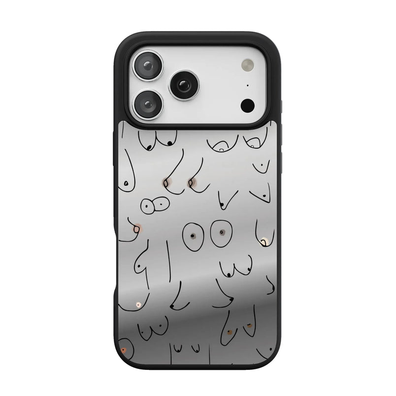 I'm With Her | Black & White Boobs Case iPhone Case get.casely Align Reflect + MagSafe® iPhone 17 Pro Max 