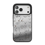 I'm With Her | Black & White Boobs Case iPhone Case get.casely Align Reflect + MagSafe® iPhone 17 Pro Max 