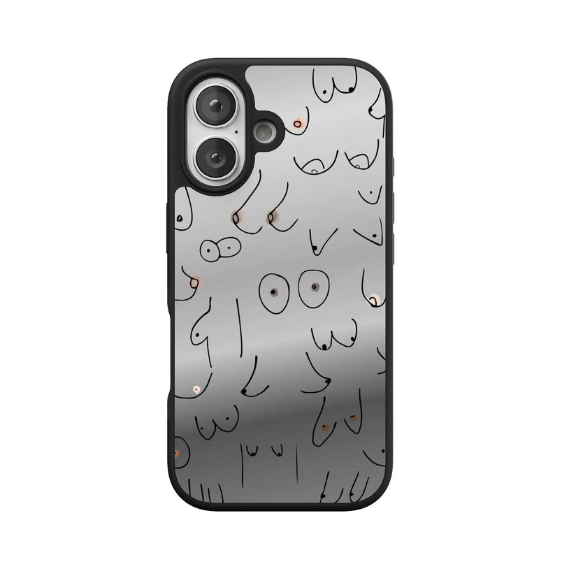 I'm With Her | Black & White Boobs Case iPhone Case get.casely Align Reflect + MagSafe® iPhone 17 