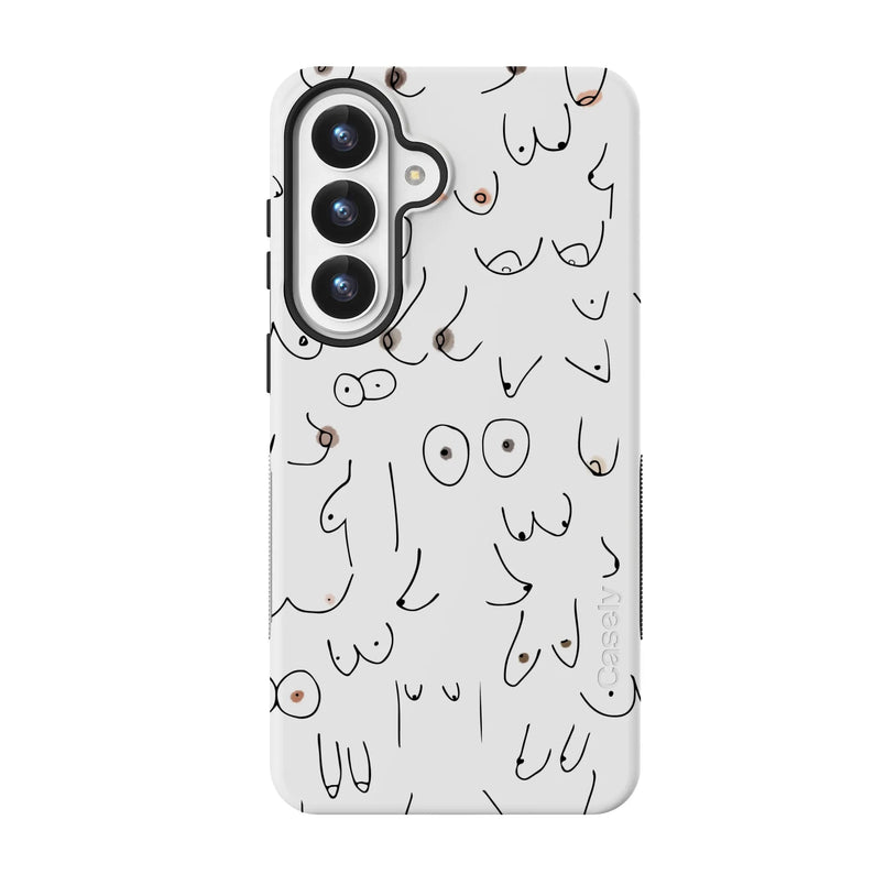 I'm With Her | Black & White Boobs Case iPhone Case get.casely Bold Flex + MagSafe® Galaxy S26 Plus 