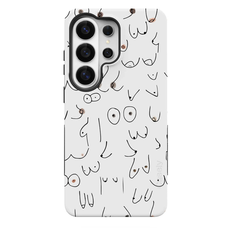 I'm With Her | Black & White Boobs Case iPhone Case get.casely Bold Flex + MagSafe® Galaxy S26 Ultra 