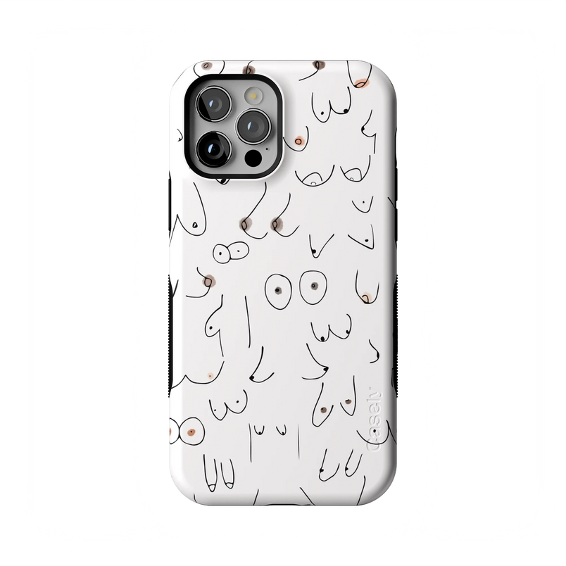 I'm With Her | Black & White Boobs Case iPhone Case get.casely Bold Flex + MagSafe® iPhone 12 Pro Max 