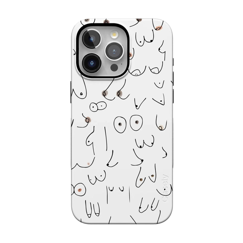 I'm With Her | Black & White Boobs Case iPhone Case get.casely Bold Flex + MagSafe® iPhone 15 Pro Max 