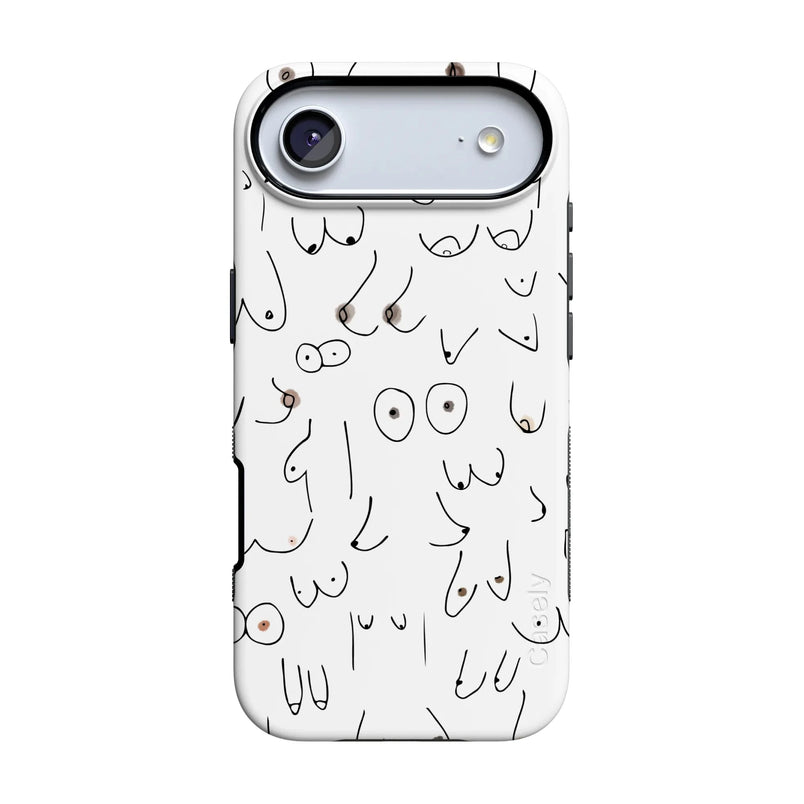 I'm With Her | Black & White Boobs Case iPhone Case get.casely Bold Flex + MagSafe® iPhone 17 Air 