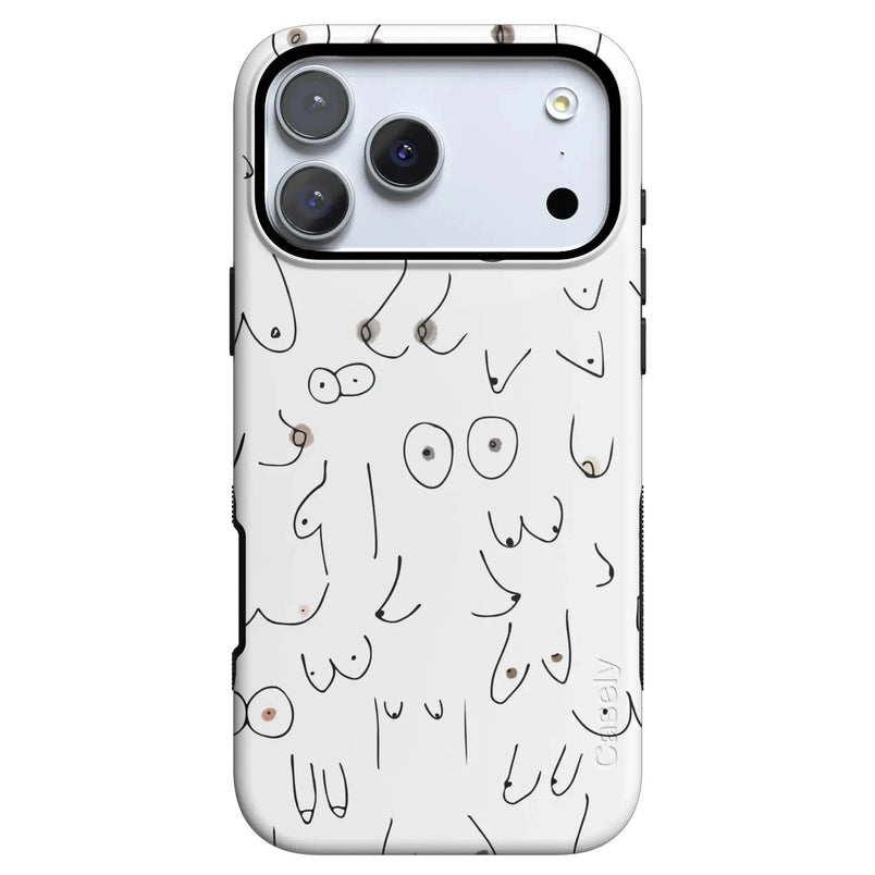 I'm With Her | Black & White Boobs Case iPhone Case get.casely Bold Flex + MagSafe® iPhone 17 Pro Max 
