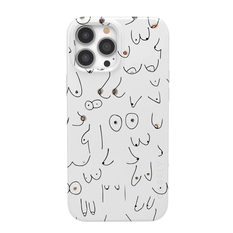 I'm With Her | Black & White Boobs Case iPhone Case get.casely Classic + MagSafe® iPhone 13 Pro Max 