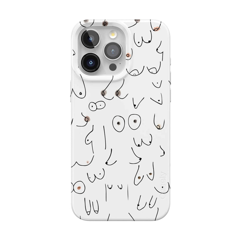 I'm With Her | Black & White Boobs Case iPhone Case get.casely Classic + MagSafe® iPhone 13 Pro 