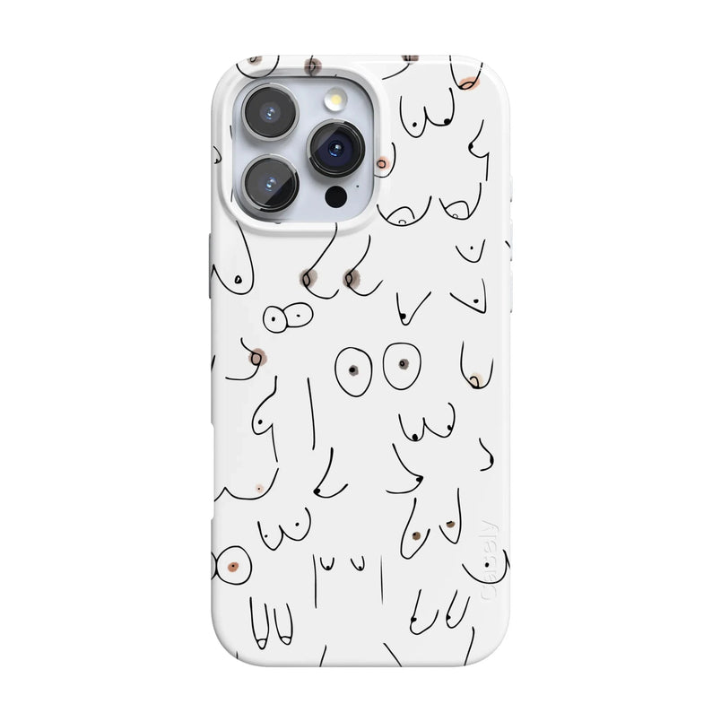 I'm With Her | Black & White Boobs Case iPhone Case get.casely Classic + MagSafe® iPhone 16 Pro Max 