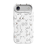 I'm With Her | Black & White Boobs Case iPhone Case get.casely Classic + MagSafe® iPhone 17 Air 