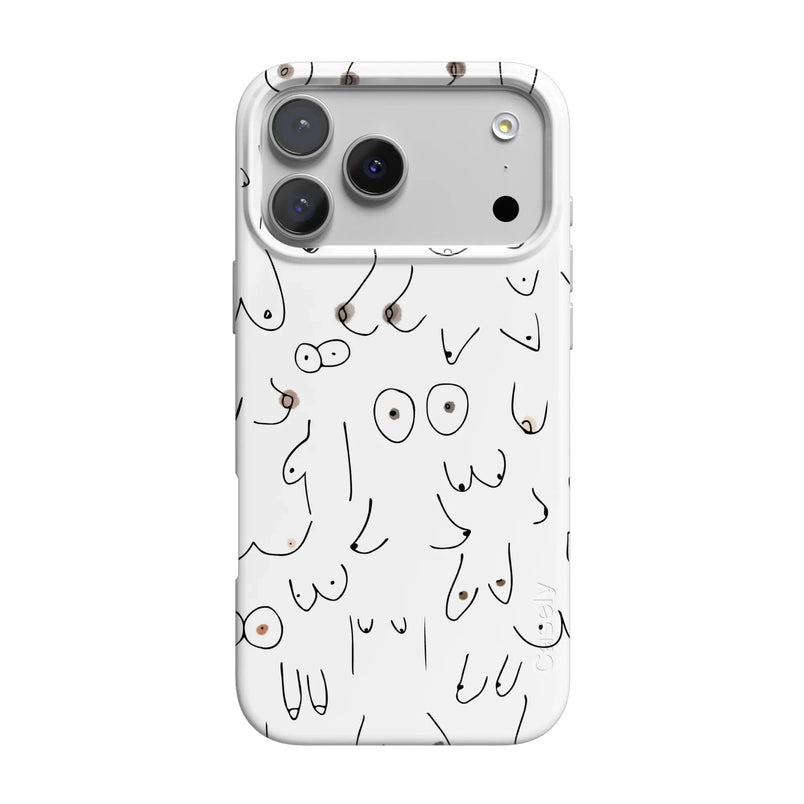 I'm With Her | Black & White Boobs Case iPhone Case get.casely Classic + MagSafe® iPhone 17 Pro Max 