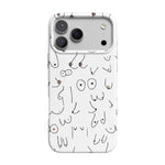 I'm With Her | Black & White Boobs Case iPhone Case get.casely Classic + MagSafe® iPhone 17 Pro Max 