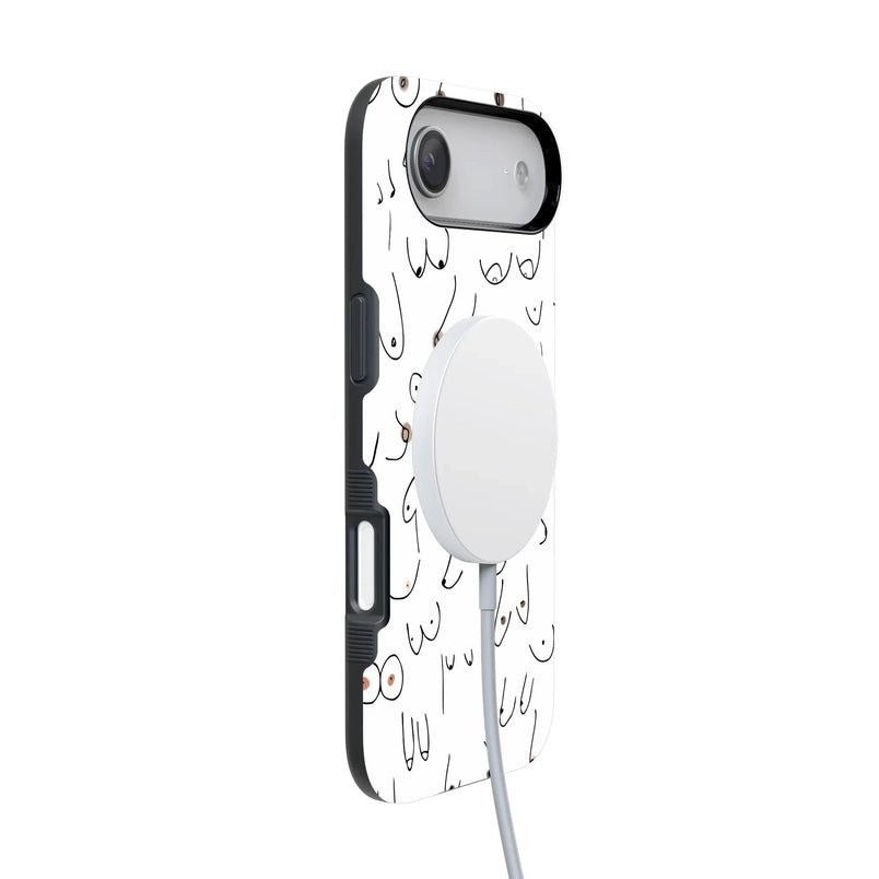 I'm With Her | Black & White Boobs Case iPhone Case get.casely 