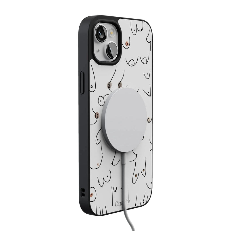 I'm With Her | Black & White Boobs Case iPhone Case get.casely 