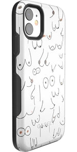 I'm With Her | Black & White Boobs Case iPhone Case get.casely 