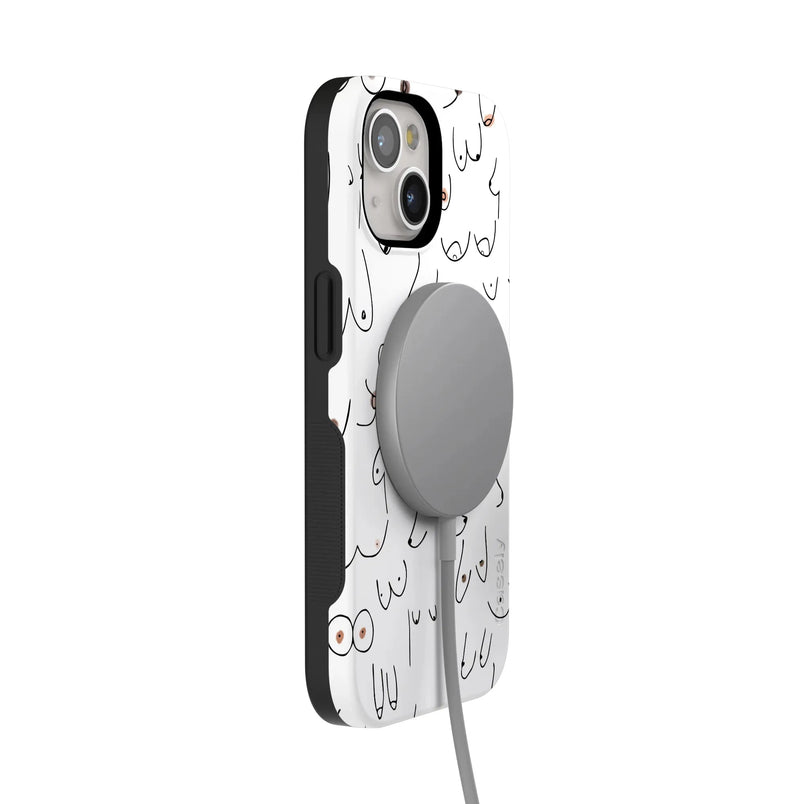 I'm With Her | Black & White Boobs Case iPhone Case get.casely 