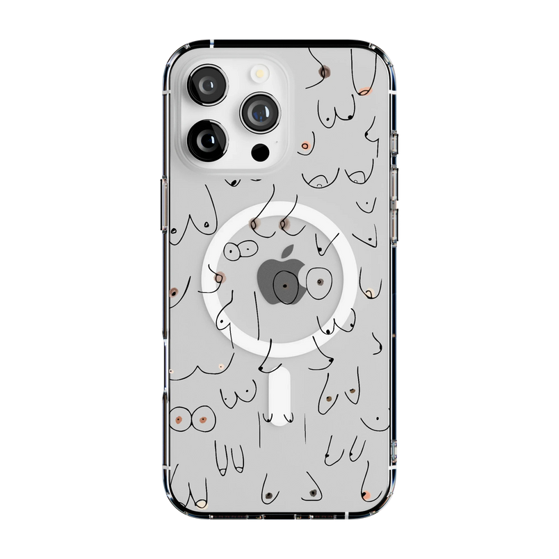 I'm With Her | Black & White Boobs Case iPhone Case get.casely 