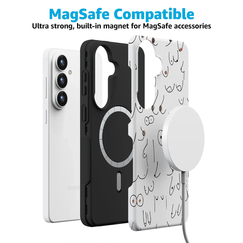 I'm With Her | Black & White Boobs Case iPhone Case get.casely 