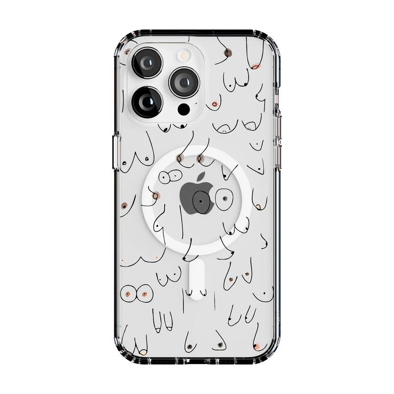 I'm With Her | Black & White Boobs Case iPhone Case get.casely 
