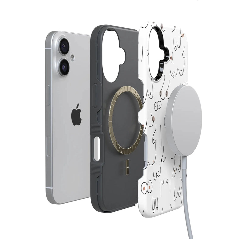 I'm With Her | Black & White Boobs Case iPhone Case get.casely 