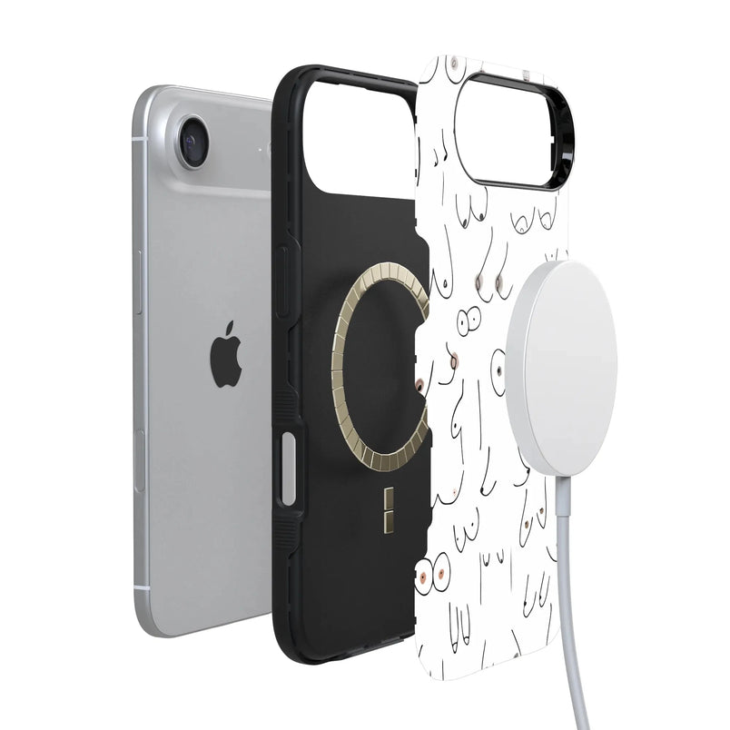 I'm With Her | Black & White Boobs Case iPhone Case get.casely 