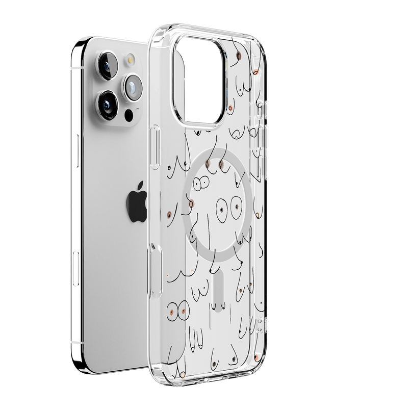 I'm With Her | Black & White Boobs Case iPhone Case get.casely 
