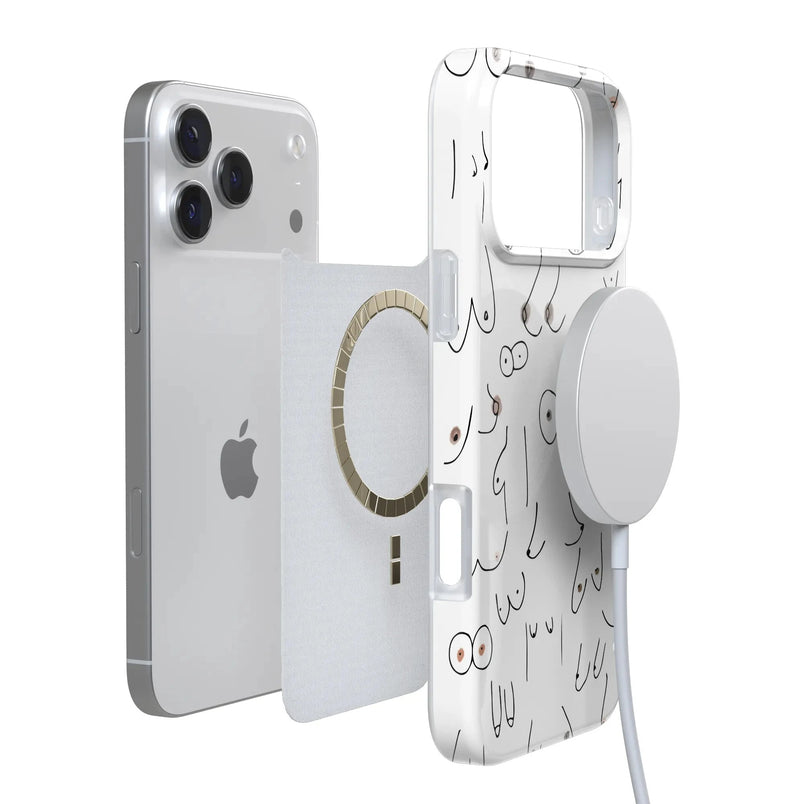 I'm With Her | Black & White Boobs Case iPhone Case get.casely 