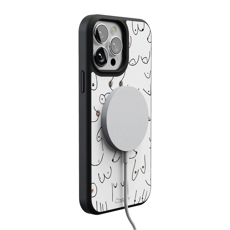 I'm With Her | Black & White Boobs Case iPhone Case get.casely 