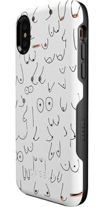 I'm With Her | Black & White Boobs Case iPhone Case get.casely 