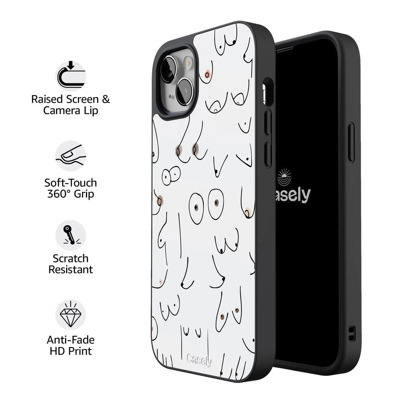 I'm With Her | Black & White Boobs Case iPhone Case get.casely 