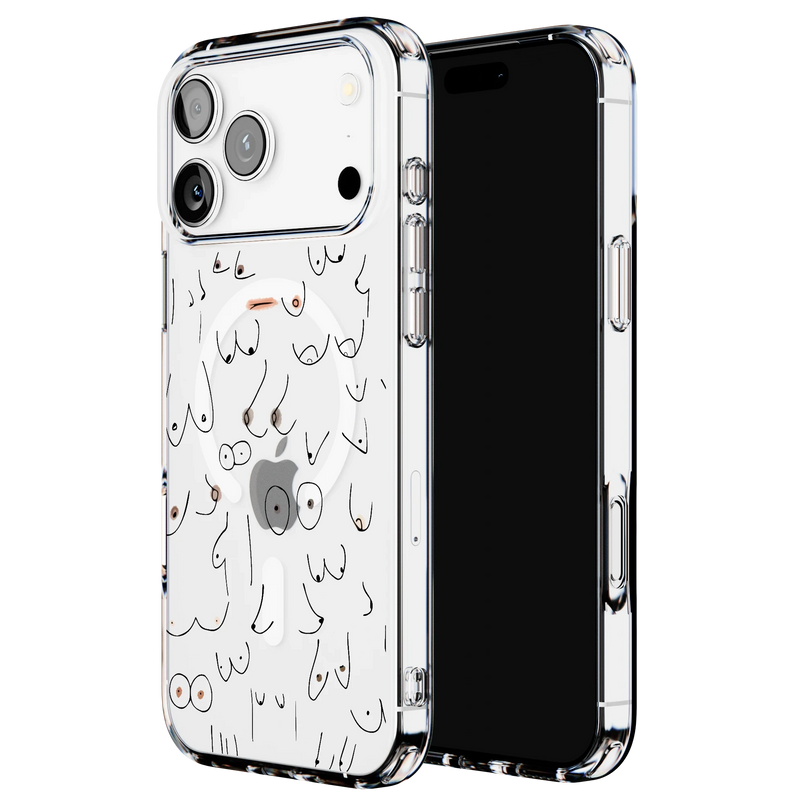 I'm With Her | Black & White Boobs Case iPhone Case get.casely 