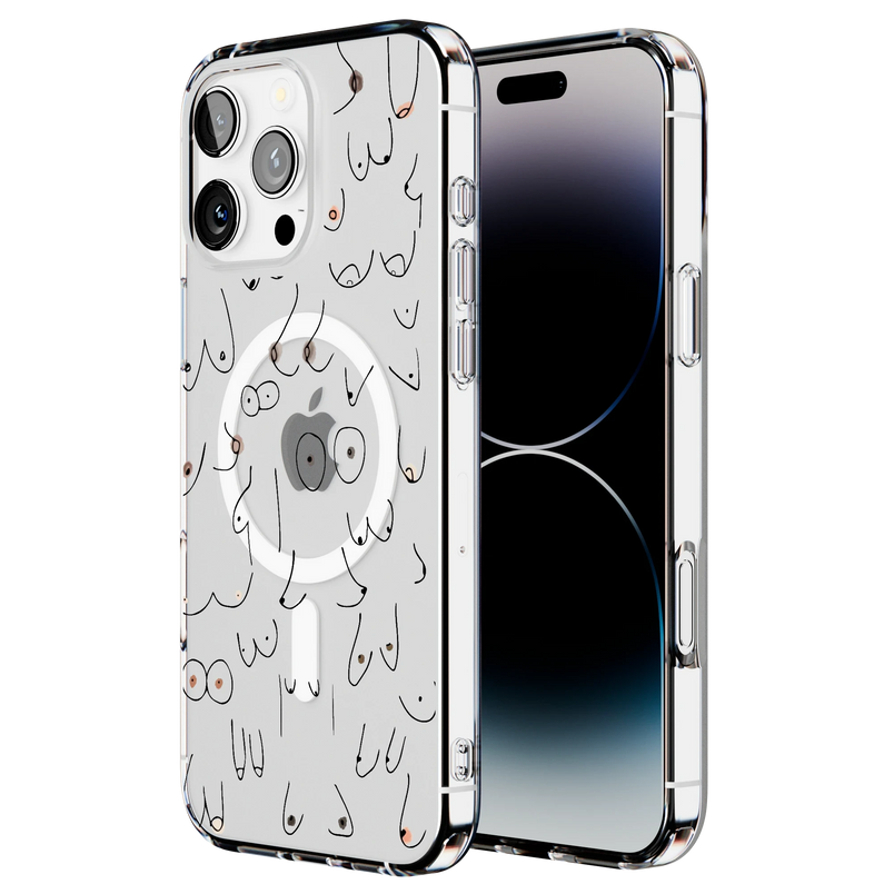 I'm With Her | Black & White Boobs Case iPhone Case get.casely 